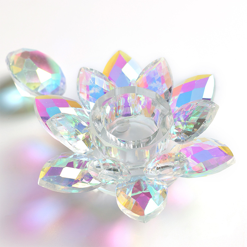 Nuevo producto transfronterizo Nail Art Lotus Crystal Cup con tapa Taza de mezcla líquida de cristal fantasma de alta transparencia