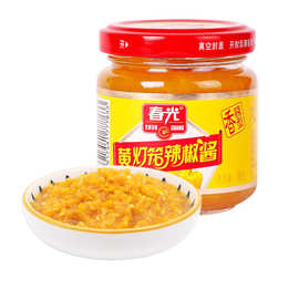 海南特产春光黄灯笼辣椒酱100克香辣蒜蓉超辣黄椒酱剁椒酸汤肥牛