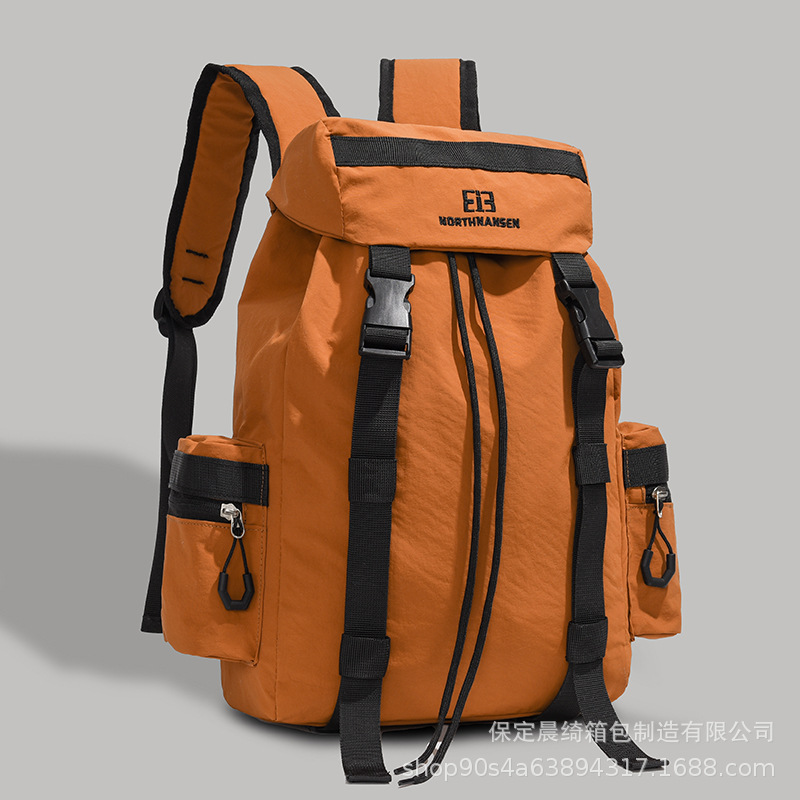 Estilo transfronterizo 2025 nueva mochila de gran capacidad de tela lavada de ocio