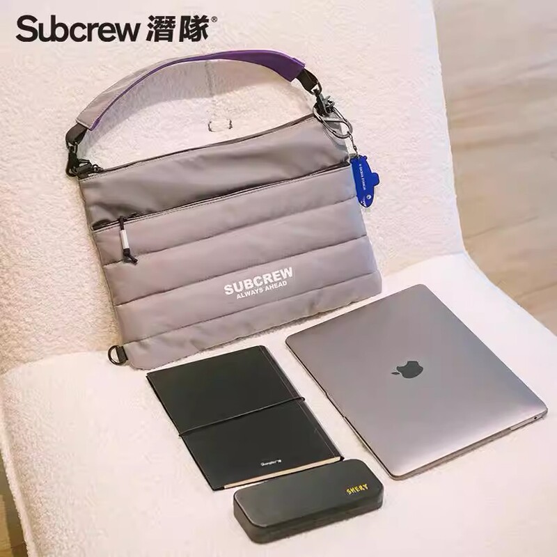 Subcrew Notebook 14inch Computer Bag, High-End Niche Design, Anti-Drop and Shockproof, Shoulder Bag, Handbag, Crossbody Bag for Men and Women