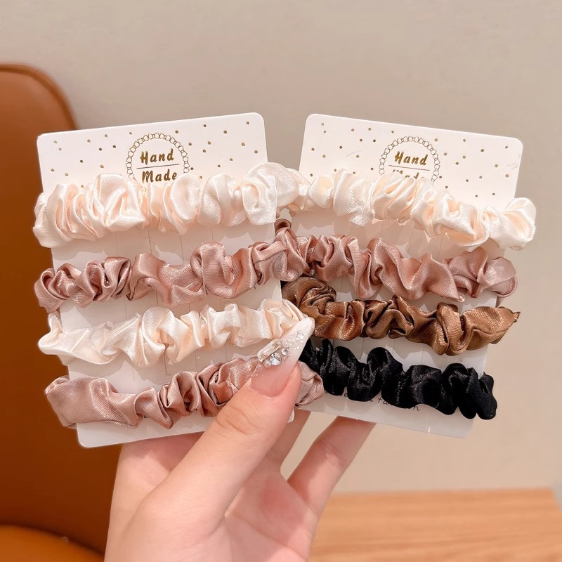 Niños coreanos de alta elasticidad y duradera anillo de pelo de intestino delgado 2024 nuevo estilo de niña simple atar el cabello de banda de goma