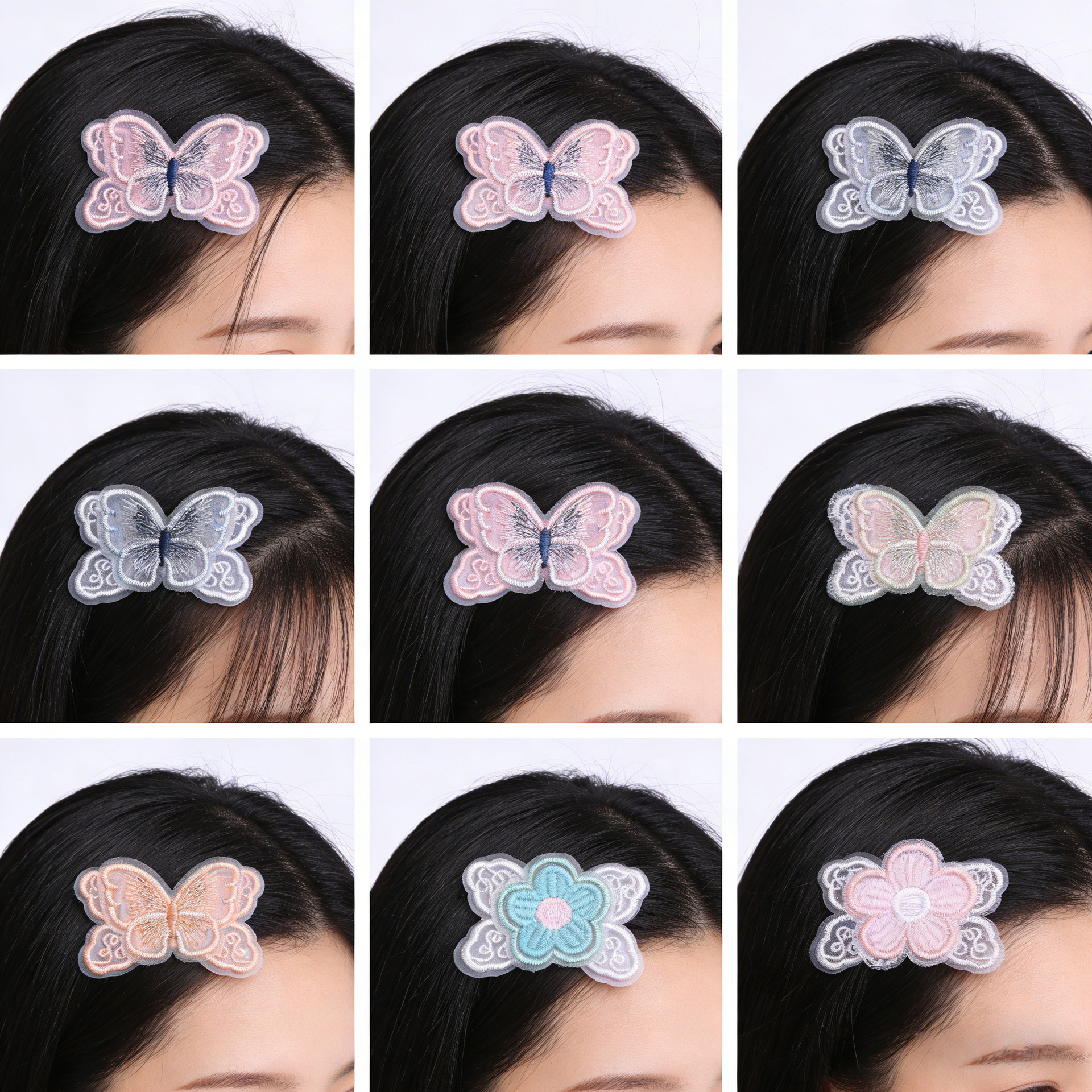 Wholesale Butterfly Hair Stickers, Bangs Stickers, Hair Tidying Essentials for Girls, Traceless Magic Stickers, Side Hair Stickers, Hair Accessories