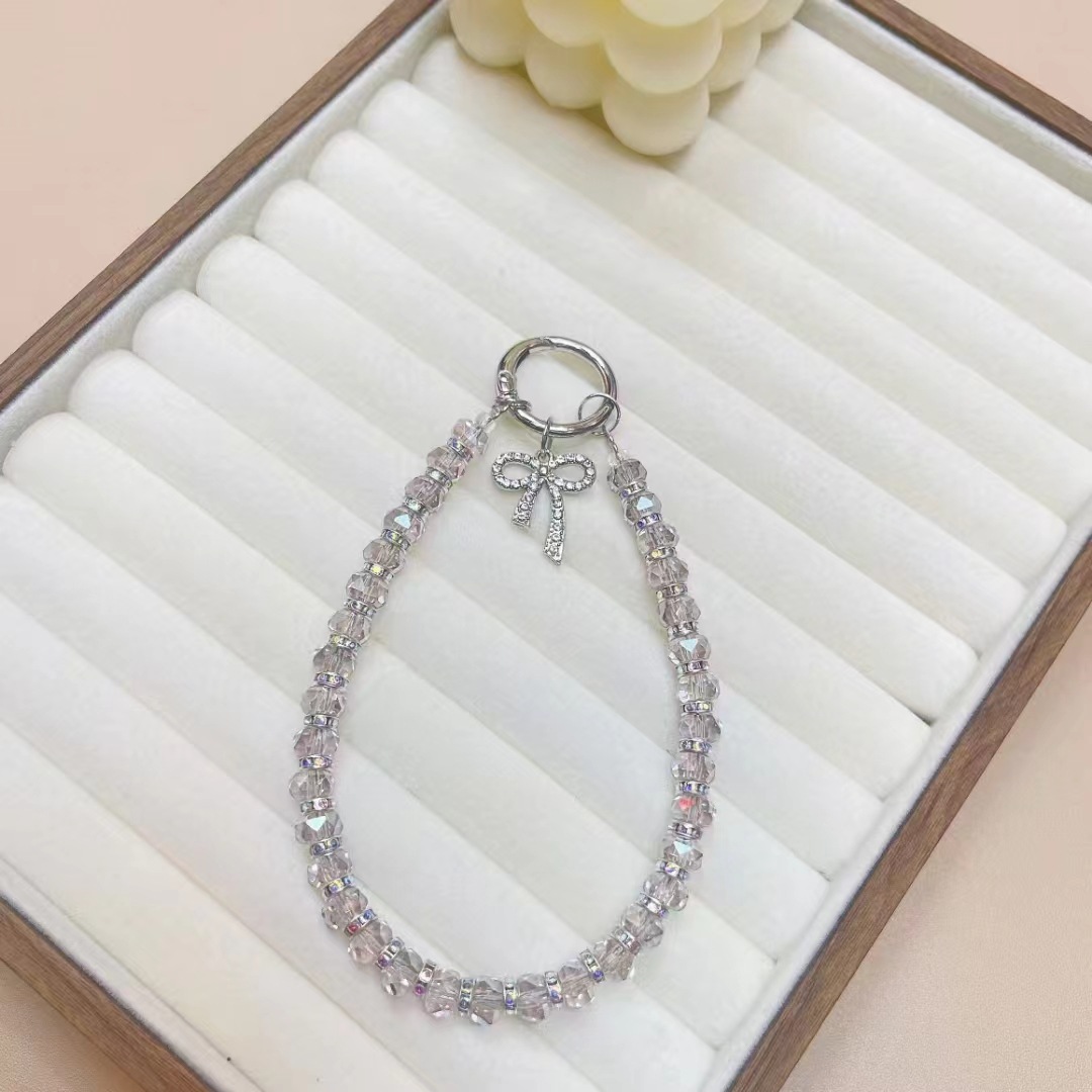 Hebilla de metal, lujo ligero, diamantes de imitación, mariposa, cristal, teléfono móvil, cordón, clip, llavero, bolso, colgante de moda, sentido avanzado femenino