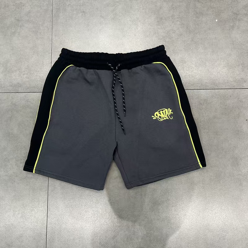Syna World Sweat Shorts Side Panel Grey Black Yellow