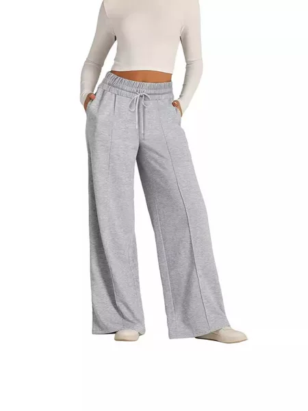 Cross-Border Tk Amazon Best-Selling High-Waisted Wide-Leg Sweatpants Mid-Line Sweatpants Casual Jogging Sports Pants Women's Clothing