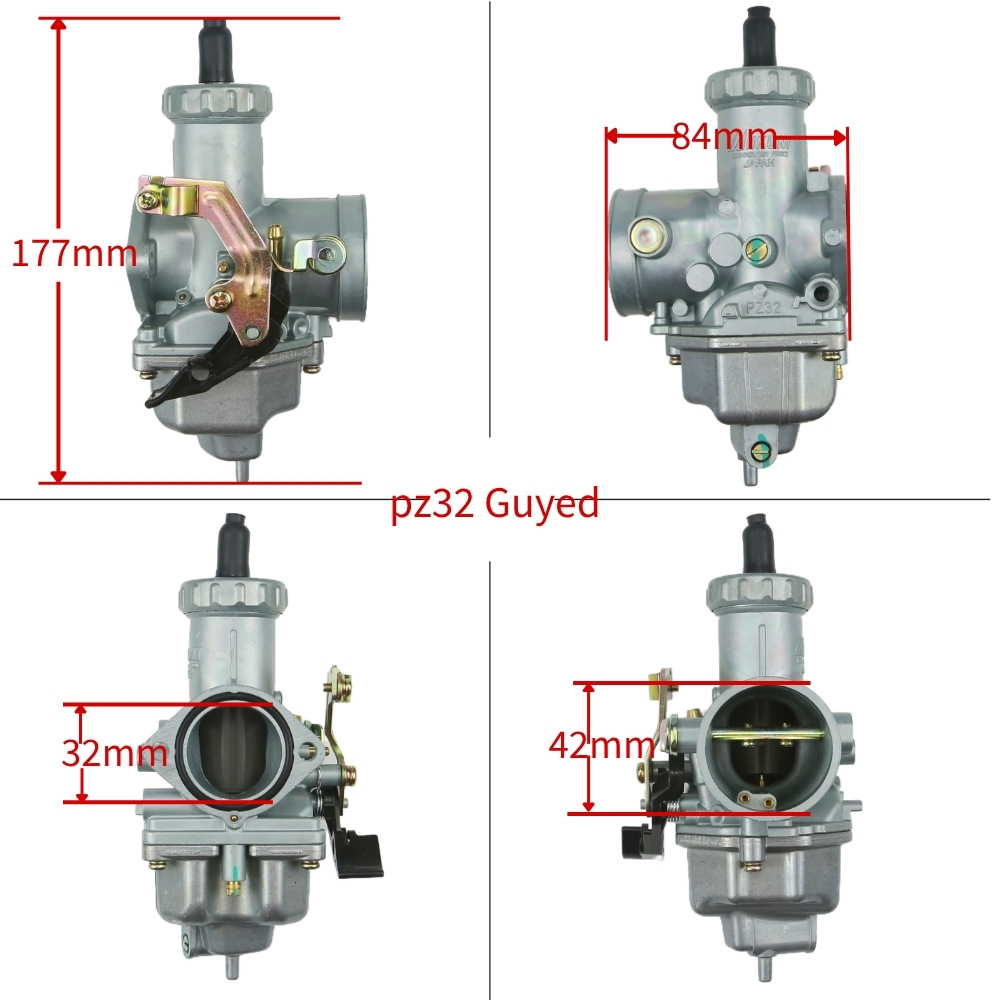 Carburador de motocicleta de cable PZ32 para Honda CG250 CG300 250cc 300CC image 2