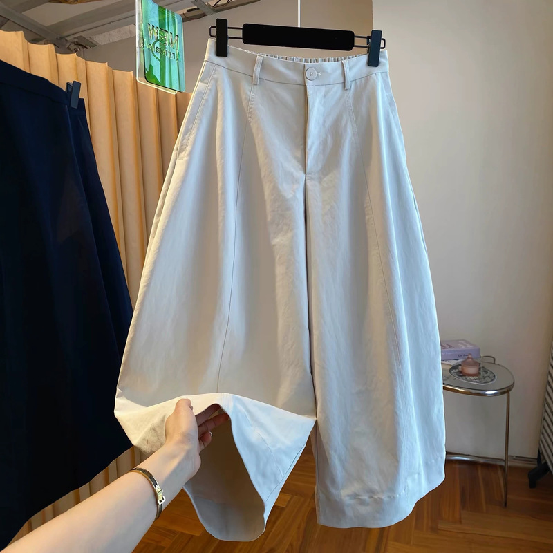 Cross-Border Wholesale Extra Large Size 120kg Cropped Wide-Leg Pants for Women 2026 New Style Loose Fit Scimitar Pants Summer Hot Item Ins Cross-Border Wholesale Extra Large Size 120kg Cropped Wide-Leg Pants for Women 2026 New Style Loose Fit Scimitar Pants Summer Hot Item Ins