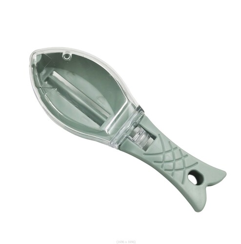 Household kitchen gadgets with lid fish scaler kitchen fish scale scraper manual fish scale removal tools wholesale