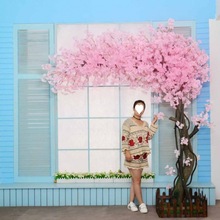 假樹樹真大型桃花樹客廳室內造景裝飾桃樹許願樹榕樹道具直銷