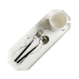 Северная мраморная восьмиугольная блюда ресторан керамика западной пищевой тарелка суши тарелка димсам