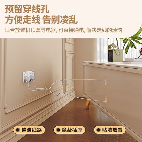 Solid Wood TV Stand Coffee Table Home Living Room Cabinet Storage Storage Cabinet Small Living Room Floor Cabinet Cream Style TV Stand