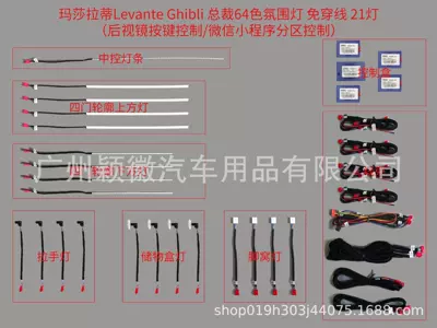 Suitable for Levante, Ghibli, and Other Models, Dedicated Interior Ambient Lighting for the Dashboard (Panel (Dashboard) işıqlandırması) - president-1-set