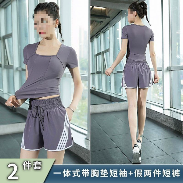 [Short Sleeves + Shorts] Purple 4048