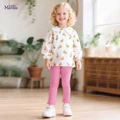Little maven欧米の新しい女の子のスーツの子供の秋のプリントの子供服のかわいい長袖の子供のスーツ
