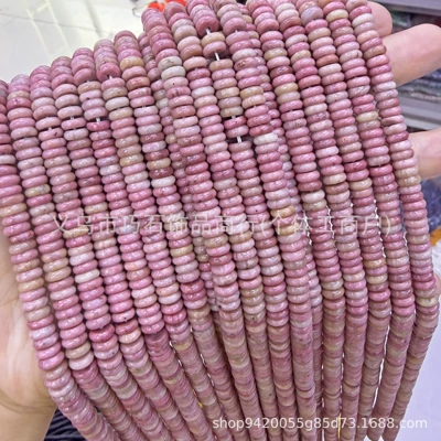 Zərgərlik ara hissələri White Crystal Abacus Beads Spacer - natural-rhodolite-26mm