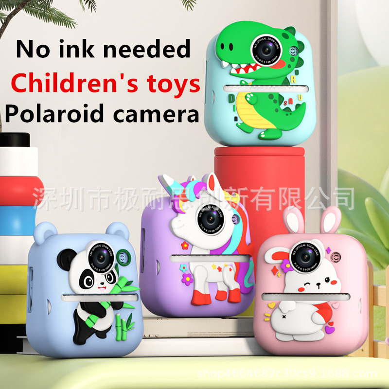 Cross-Border New Children's Printing Camera Hd Dual Camera Video Cartoon Camera Instant Printing Thermal Printing Camera
