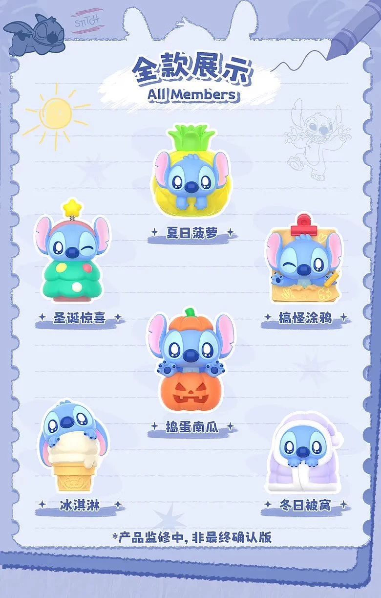 Оригинальная фигурка Disney Stitch из серии "Inner Adventures", слепой пакет, милые фигурки, подарочный набор