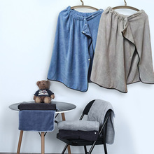 男士可穿浴巾纯棉浴裙超细纤维浴巾毛巾沙滩巾成人男浴袍加厚吸水