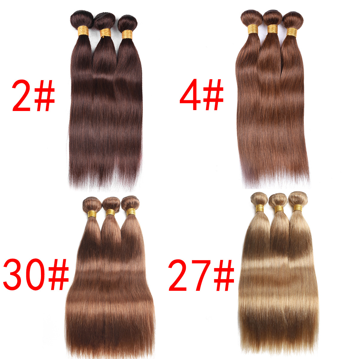 2 # Peluca de cabello humano real color cortina de cabello 27 # Mechones lisos mechones de cabello coloridos 4 # Mecanismo de relojería de tira recta