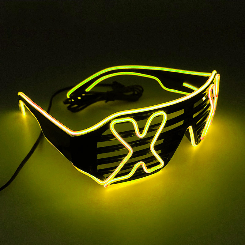 Halloween LED gafas luminosas party bar disco equipo carta LED persianas gafas EL ambiente props