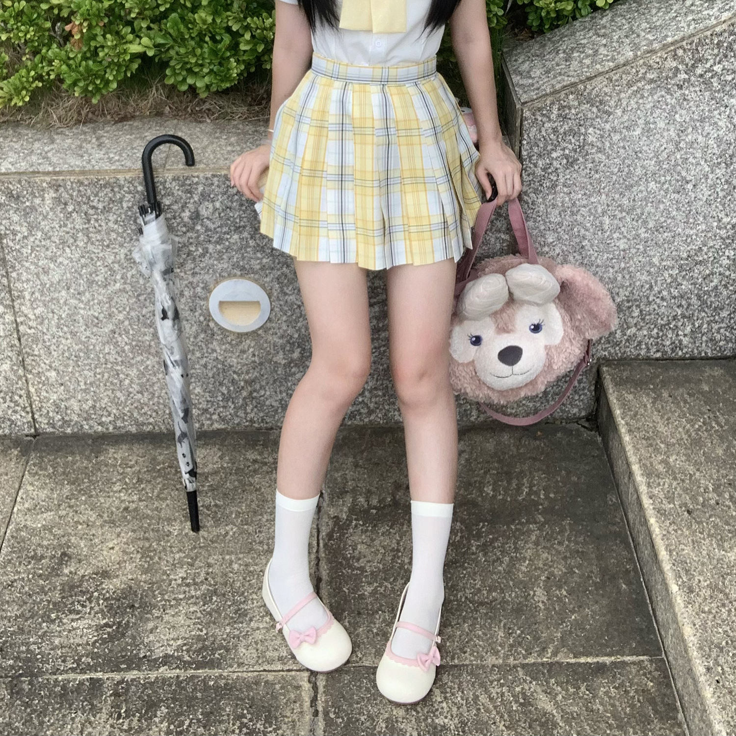 Юбка в клетку с грушей 36 см + галстук-бабочка