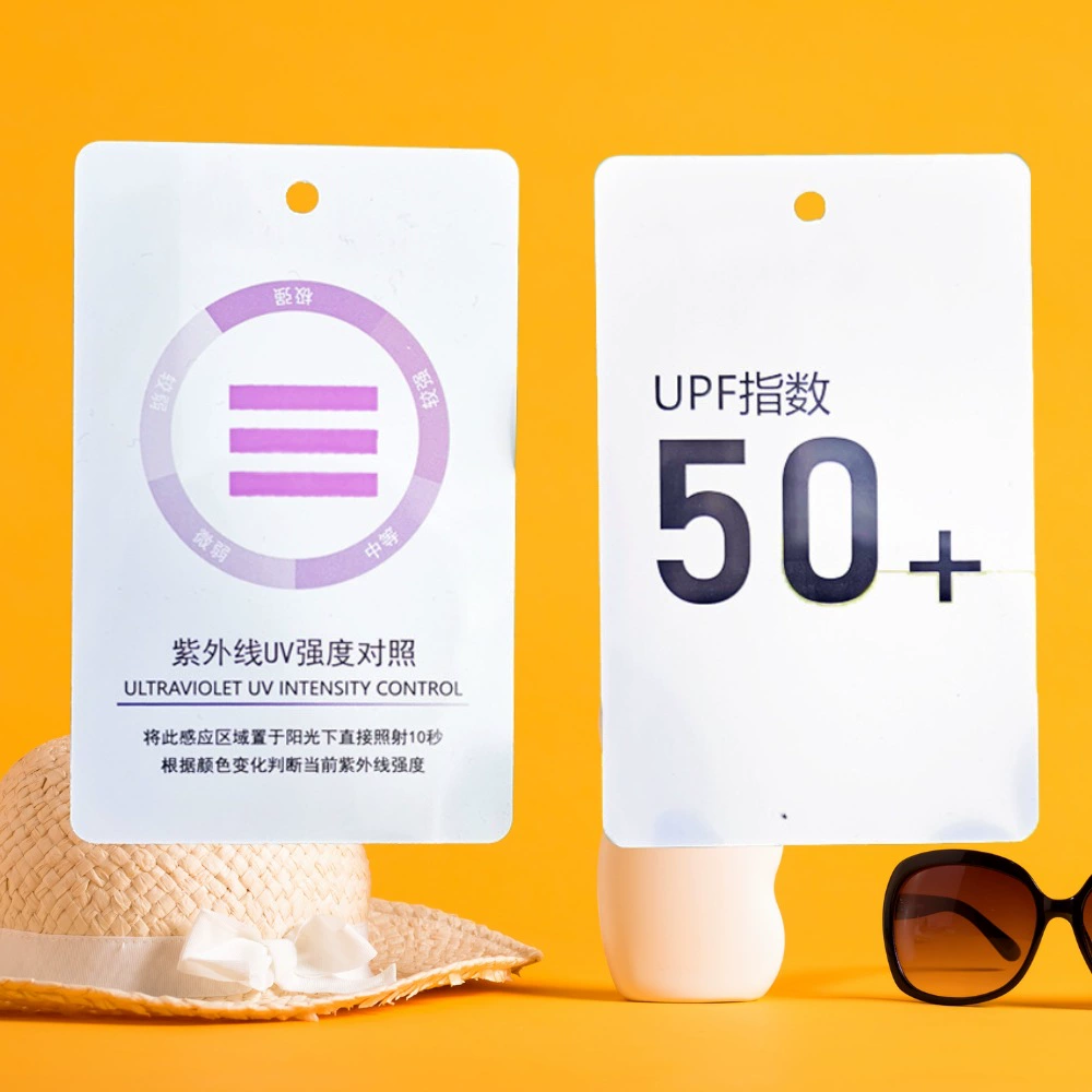 Солнцезащитный крем Пластиковая подвеска Ультрафиолетовый солнцезащитный крем тестовая карта солнцезащитный козырек UPF50