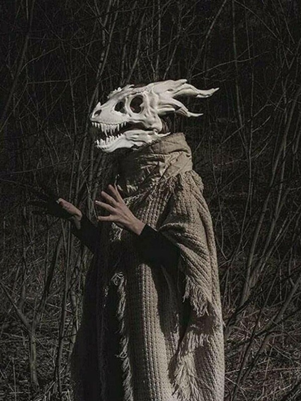 Cthulhu Dragon Skull Mask Headgear Dinosaur Animal Mouth Movable Gift Funny Dinosaur Skeleton Headgear