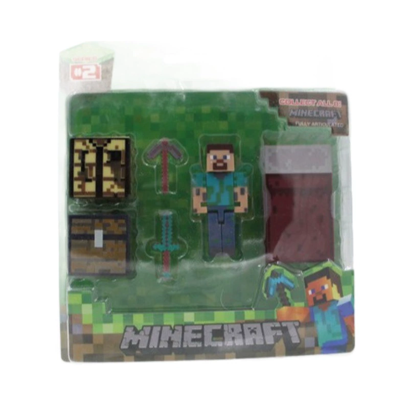 Набор игрушек блочного типа высотой 3 дюйма (My World Toy), 9 фигур коллекционная упаковка, пластик