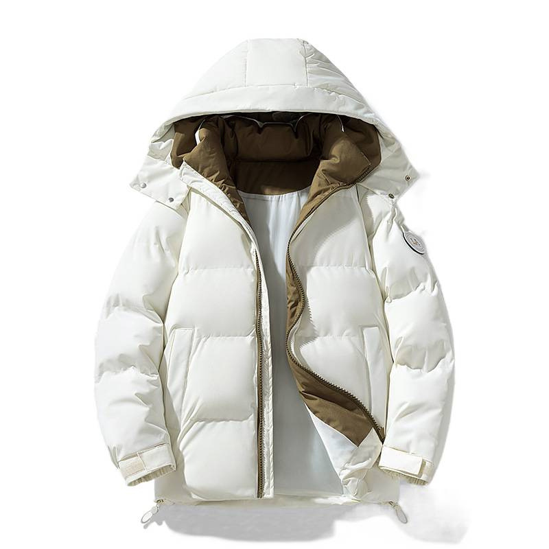 Winter-Steppjacke für Paare – Abnehmbare Kapuze, Sherpa-Futter (M-4XL, 3 Farben, Polyesterfüllung, Unisex-Design, schneesicher)_voghion.com