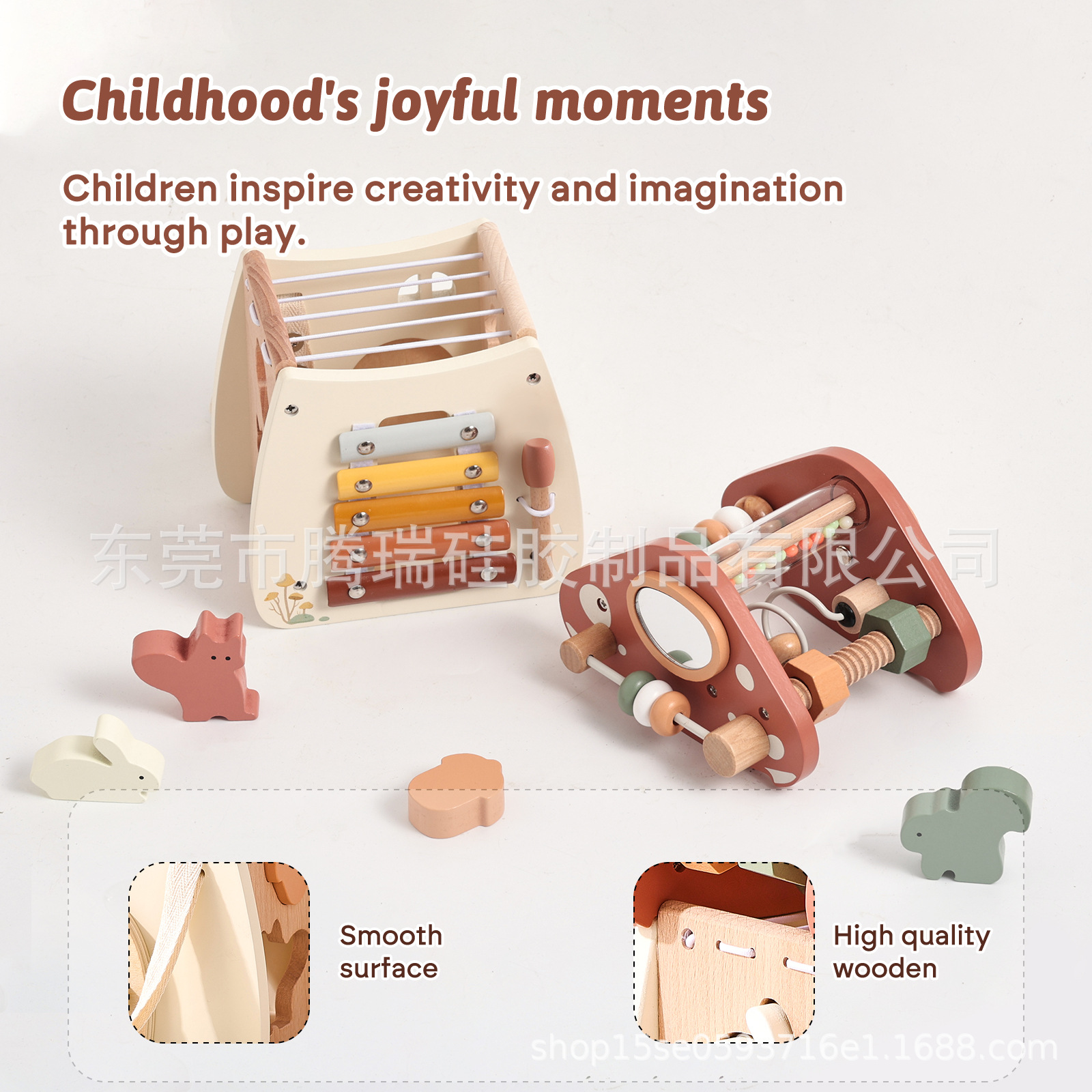 Juguetes de puzzle para niños 5 en 1 forma emparejada tocar piano alrededor de joyería ejercicio de apertura y cierre de puertas juguetes