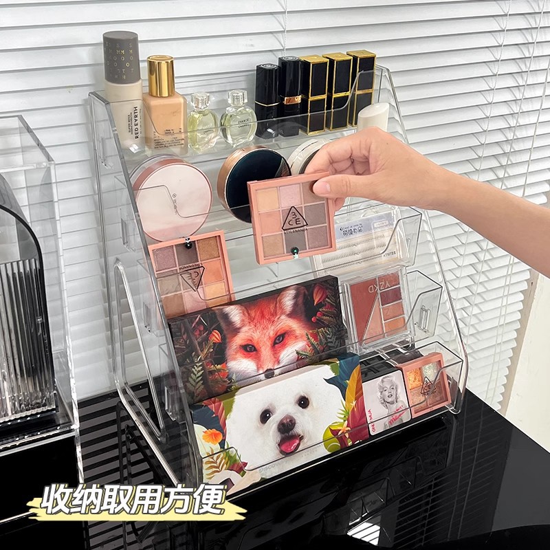 Soporte de exhibición de bar, papel de color, tarjeta de mano, estante de tarjetas, caja de almacenamiento de exhibición de mijo acrílico transparente