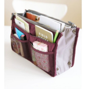 Bolsa de almacenamiento multifuncional plegable doble, bolso de gran capacidad, bolsa de clasificación engrosada, bolsa digital de viaje, almacenamiento mediano