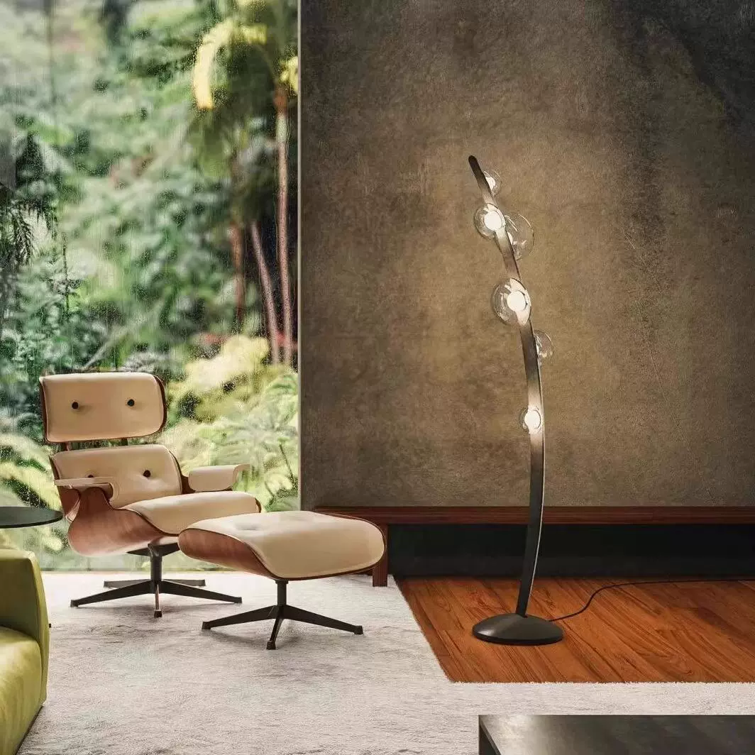 Зондова фабрика прямая продажа BOMMA Dew Drops Dew Drops Dew Down Leather Floor Lamp Designer Living Room Роскошная гостиная