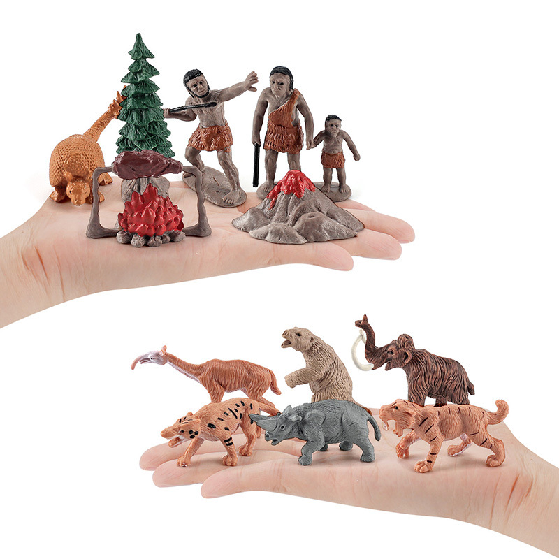 Transfronterizos Simulación de niños Prehistórica Modelo de animales Mamut sólido Volcán Pino Lazo de la tierra Ornamento estático