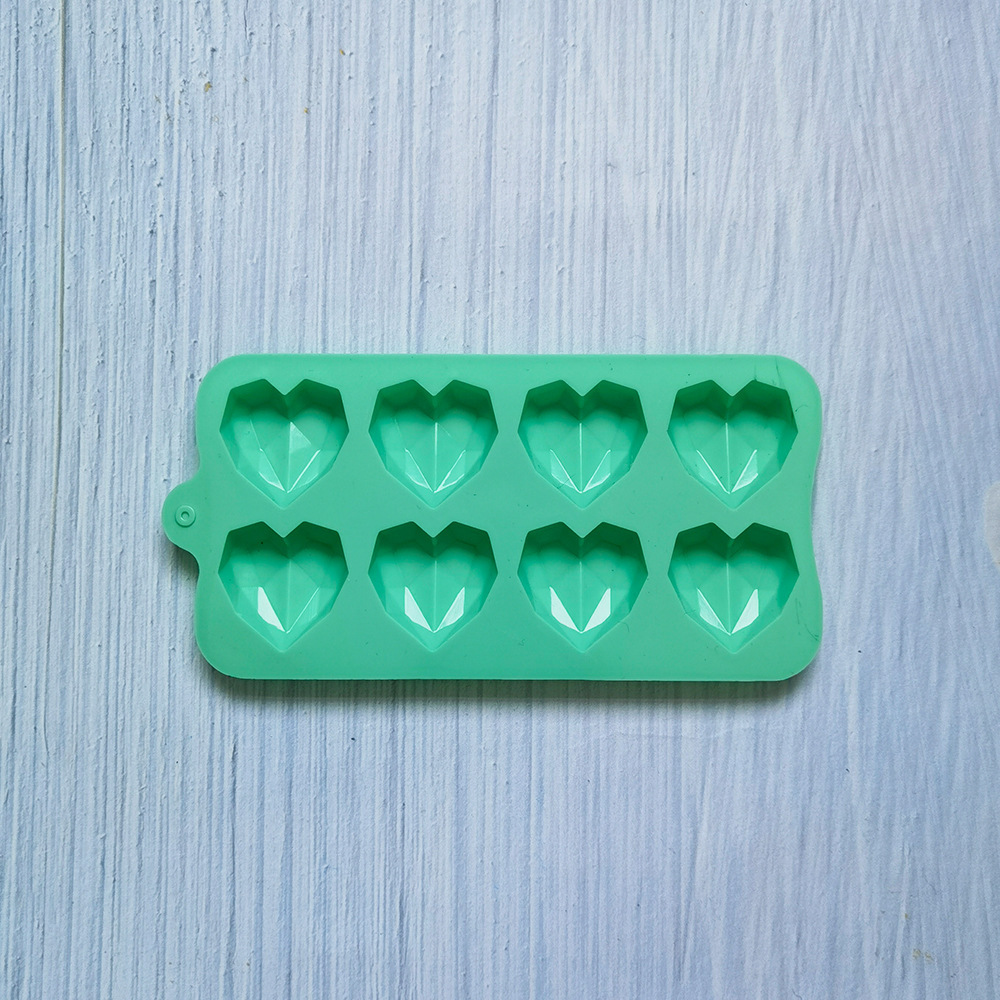 8 diamantes amor chocolate 110 molde de silicona pastel helado pudín molde de postre jabón utensilios