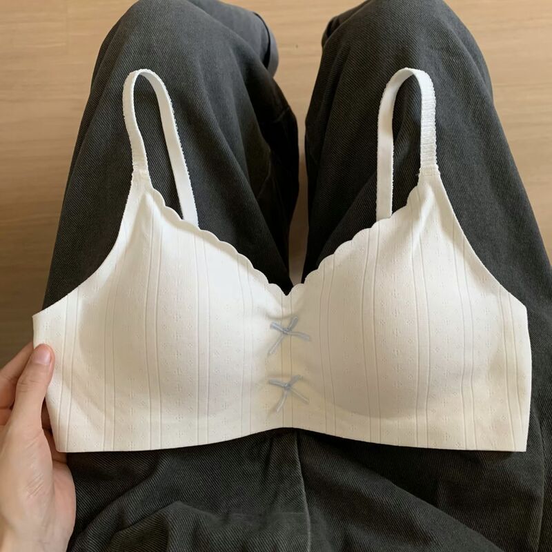 “My Little Sunny Day” [Nude Feel] Seamless Underwear Women's Thin Small Breast Push-Up Wireless Breast-Shaping Bra