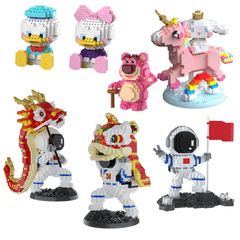 Wholesale dropshipping small particle astronaut space explorer children's puzzle building blocks kiosk compatible with LEGO