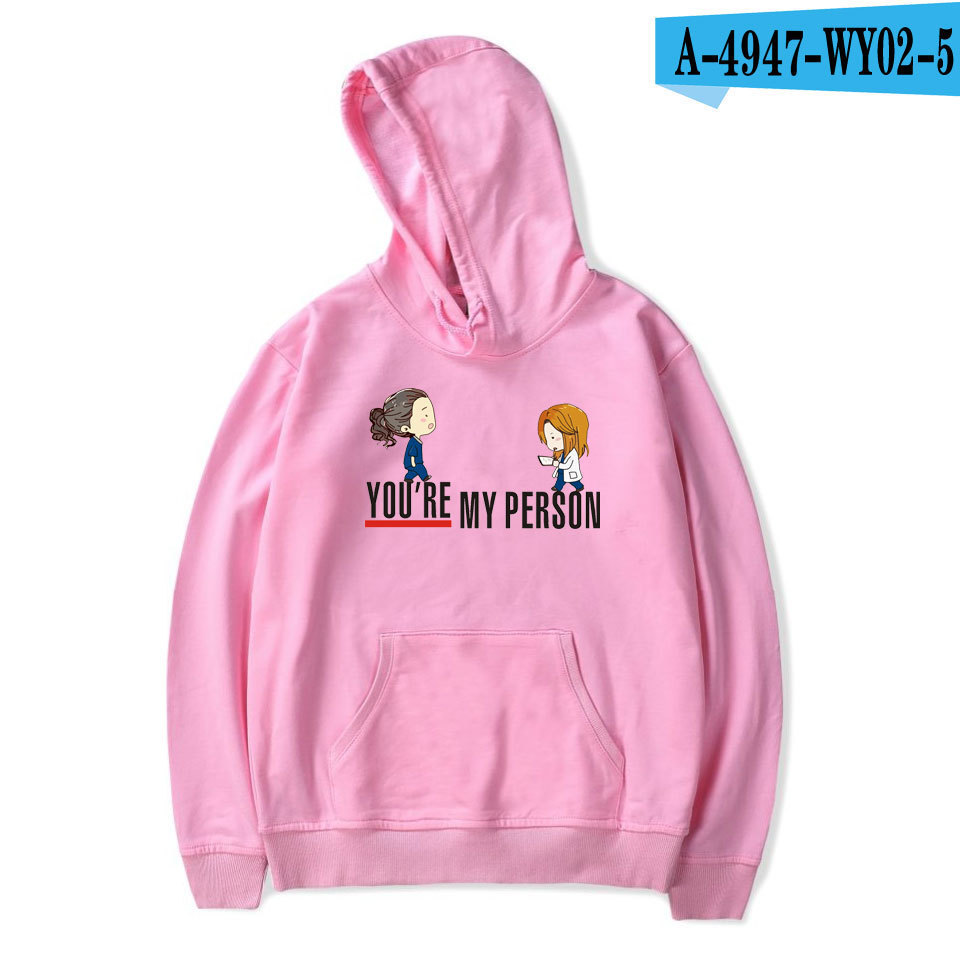 Dó drama americano insignia doctor Grey's trendyy Grey's Anatomy sudadera con capucha y cuello redondo ropa de invierno con capucha para hombres y mujeres