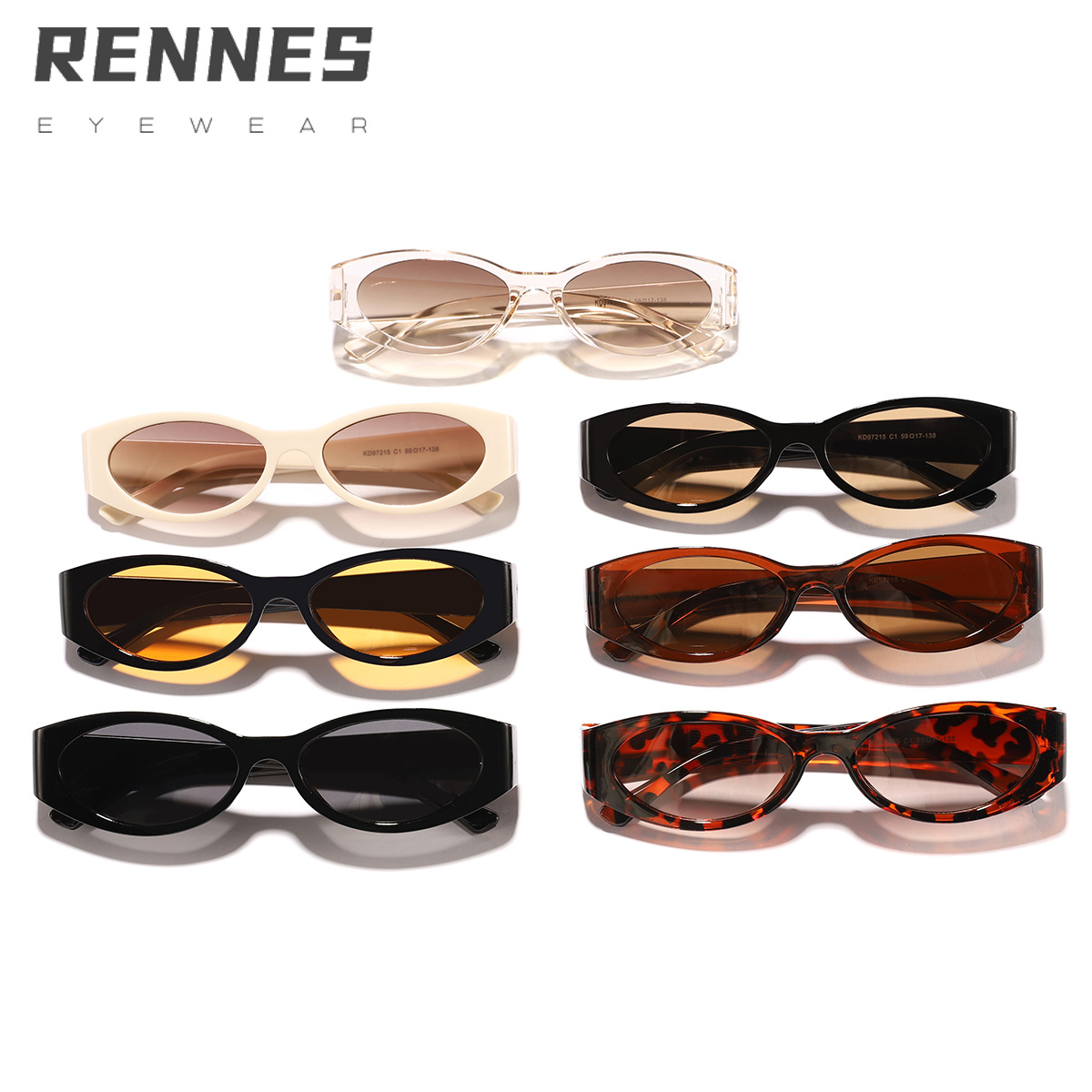 Gafas de sol de tendencia de montura pequeña ovalada retro europea y americana