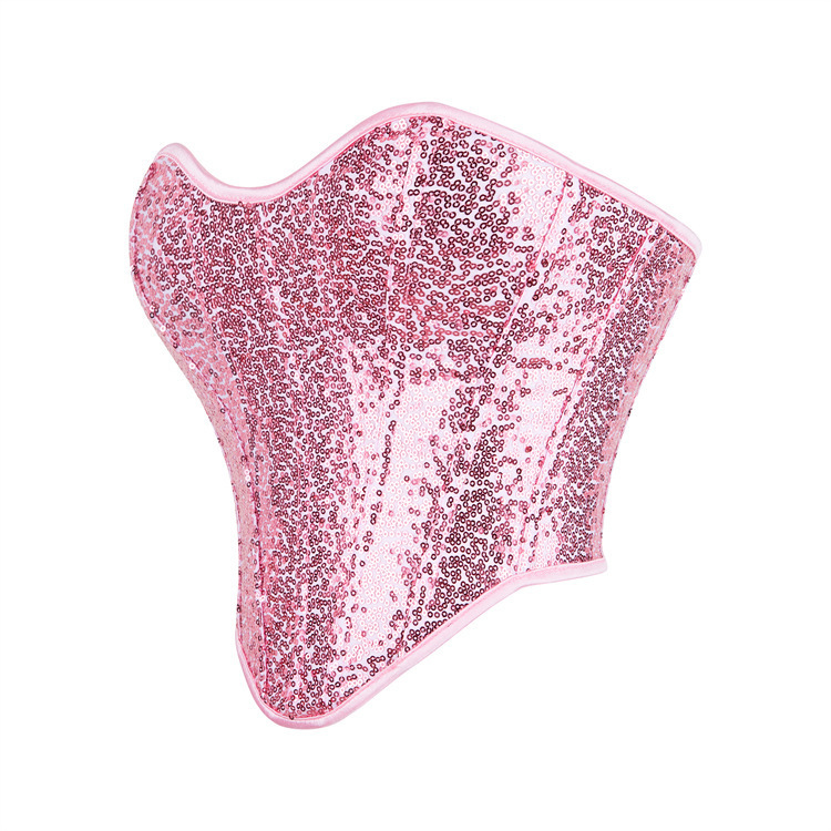 Nuevo rosa sequinilla damas tórax brazo cintura plástico chaqueta Aliexpress suministro de comercio electrónico transfronterizo