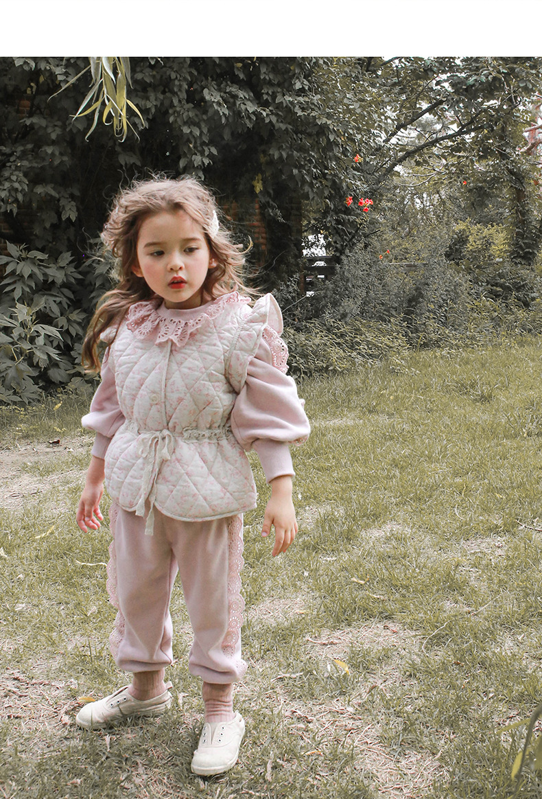 Abbigliamento per bambini Felpa con cappuccio a maniche lunghe pullover allentato in pizzo per bambina_voghion.com