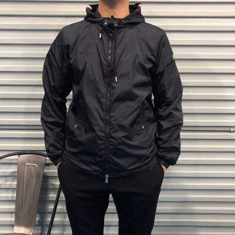 High-End Spring and Autumn Trendy Brand Hooded Windbreaker for Men 2025 Fashion Waterproof Outdoor Jacket Windbreaker Coat