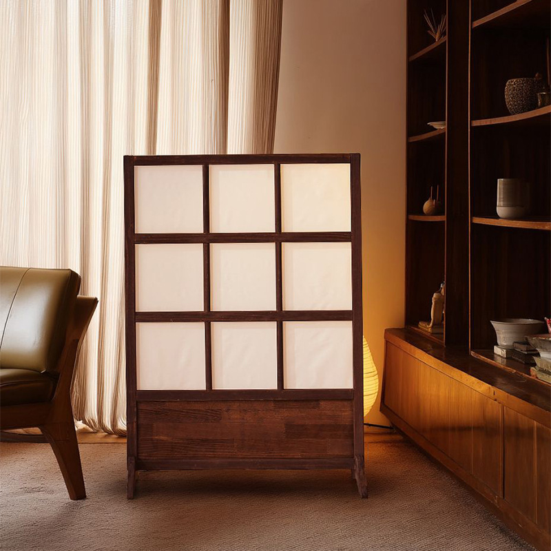 新しい中国風スクリーンレトロパーティションリビングルーム無垢材折りたたみシンプルなB&B寝室ブロック厚いフレーム折りたたみスクリーン