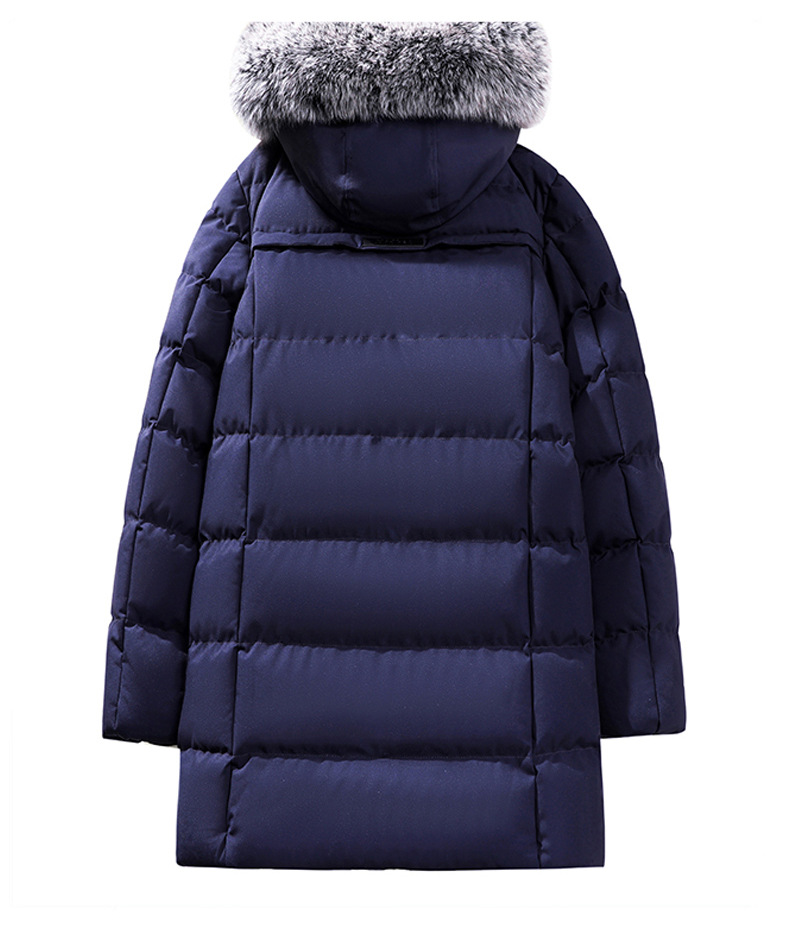 Große, mit Baumwolle gefütterte Jacke für Herren mit abnehmbarer Kapuze und großem Pelzkragen._voghion.com