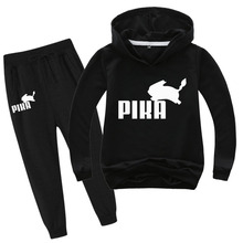 清仓特批春秋套装连帽衫中大童卫衣+长裤2件套白色印花0366BIG