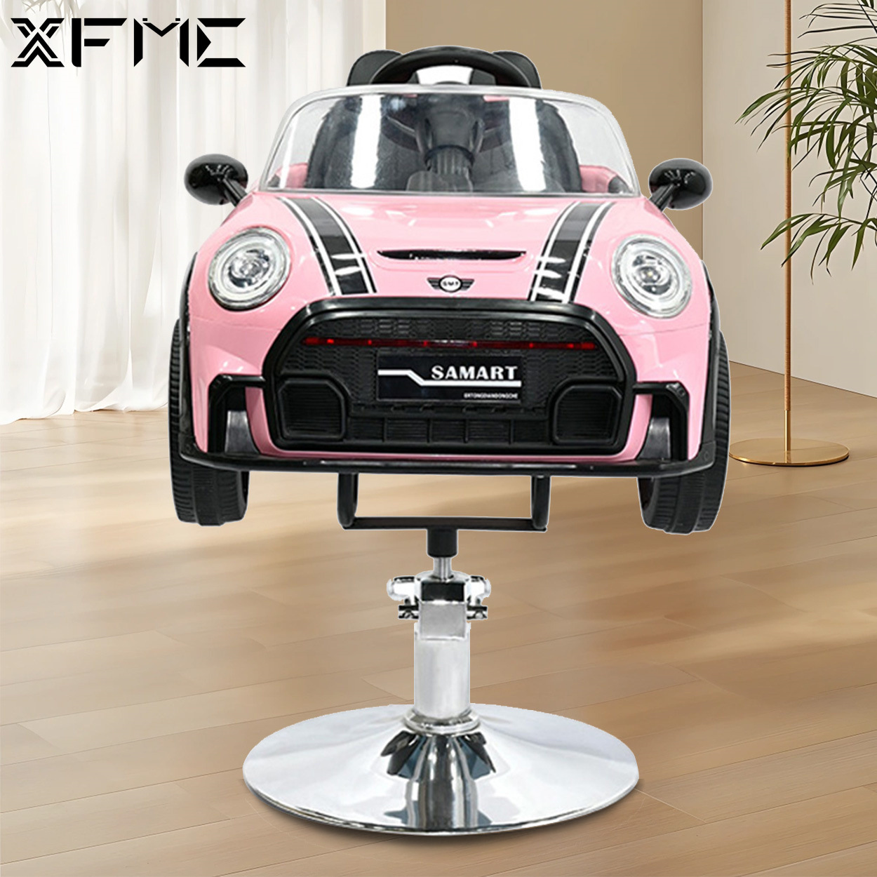 Barbería en línea silla de peluquería para niños silla de peluquería para niños pequeños silla de peluquería de automóvil rosa silla de corte de pelo silla de elevación asiento giratorio