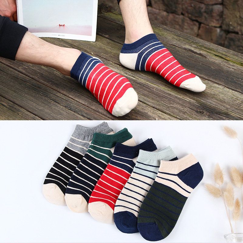 Socks men's student sports sweat-absorbent breathable socks spring and summer thin ins trendy all-match short socks ankle socks