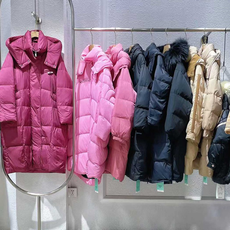 2025 Winter Diao Shijia Chinese Goose down Jacket Mid-Length Hooded Coat High-Quality Brand Women's Clothing Final Clearance