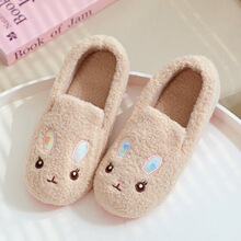 秋冬季毛毛鞋软底居家泰迪绒大童棉拖鞋女包跟加绒保暖防滑月子鞋