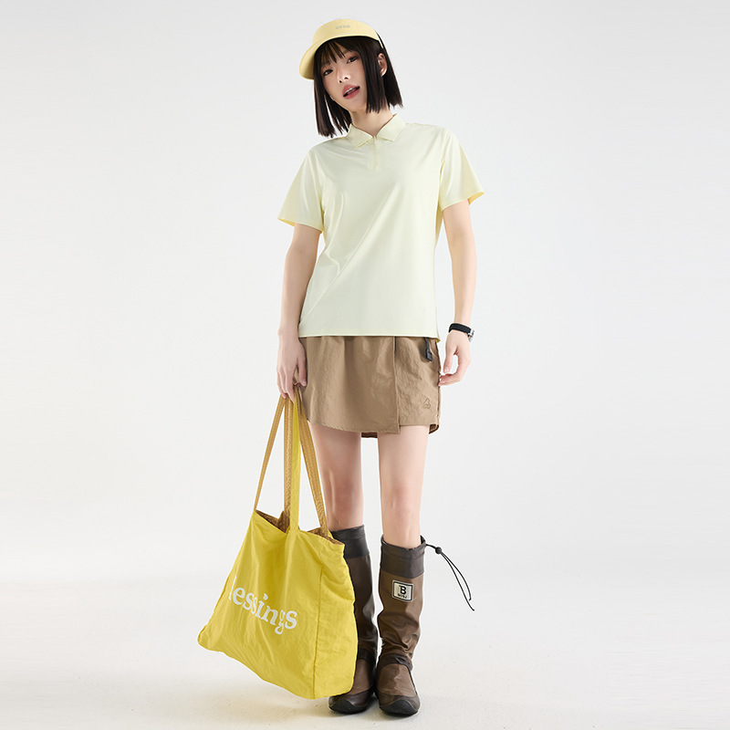 夏季新款高品质圆领正肩POLO衫短袖冰丝速干百搭休闲t恤短袖女款